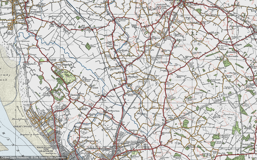 Old Map of Maghull, 1923 in 1923