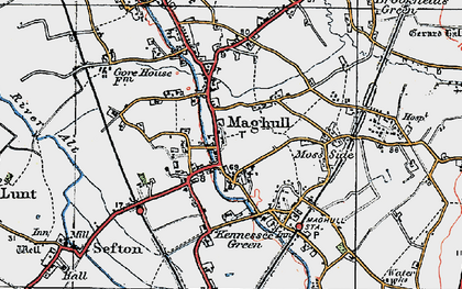 Old map of Maghull in 1923