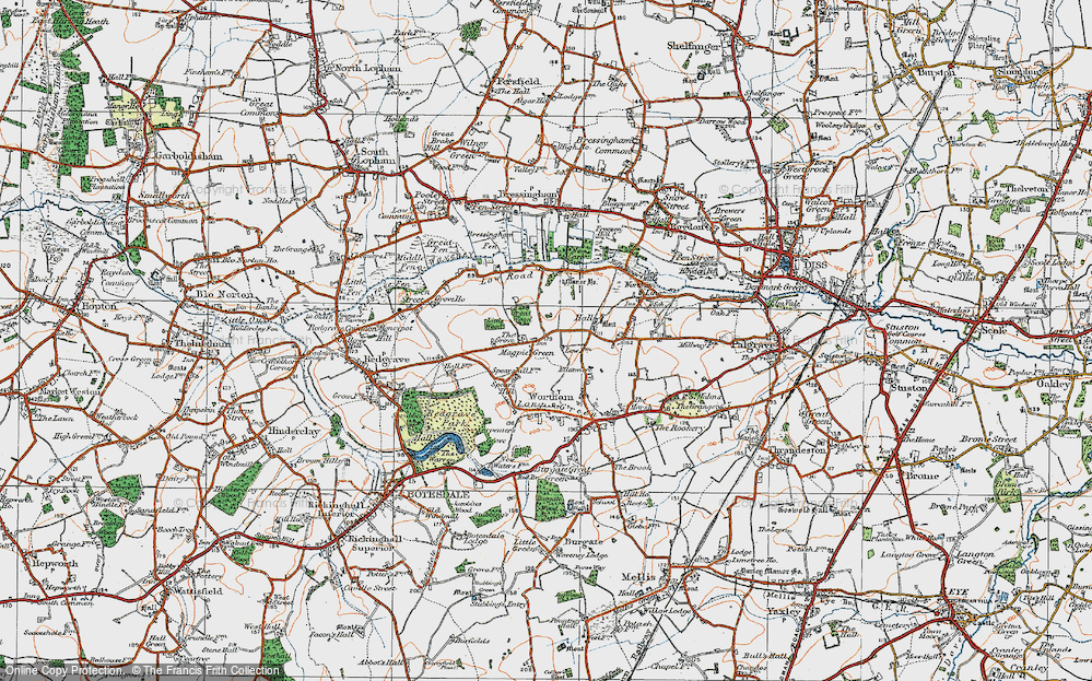 Old Map of Magpie Green, 1920 in 1920