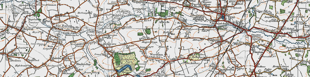 Old map of Magpie Green in 1920