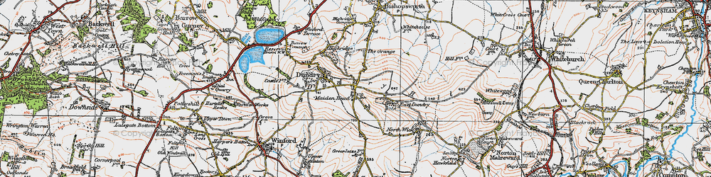 Old map of Maiden Head in 1919