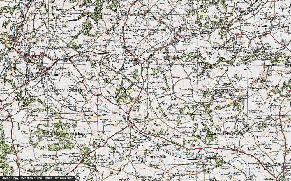 Old Map of Maiden Law, 1925 in 1925