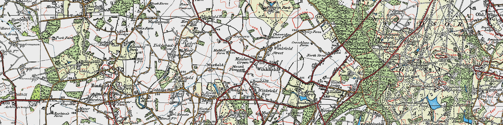 Old map of Maiden's Green in 1919