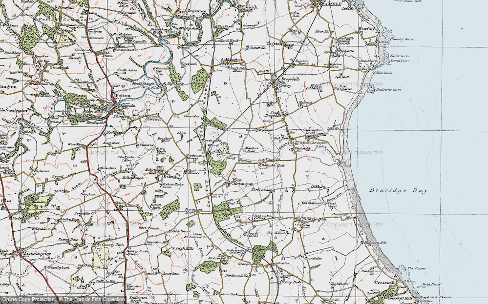 Old Map of Maiden's Hall, 1925 in 1925