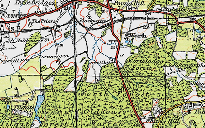 Old map of Maidenbower in 1920