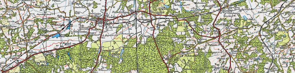Old map of Maidenbower in 1920