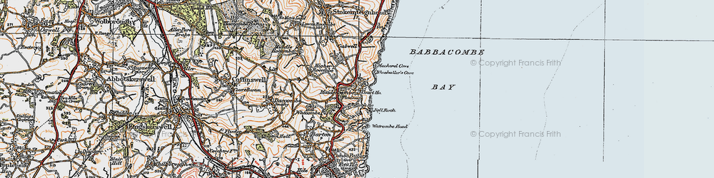 Old map of Blackaller's Cove in 1919