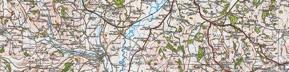 Old map of Maidenhayne in 1919