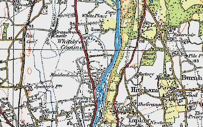 Old map of Boulter's Lock in 1919