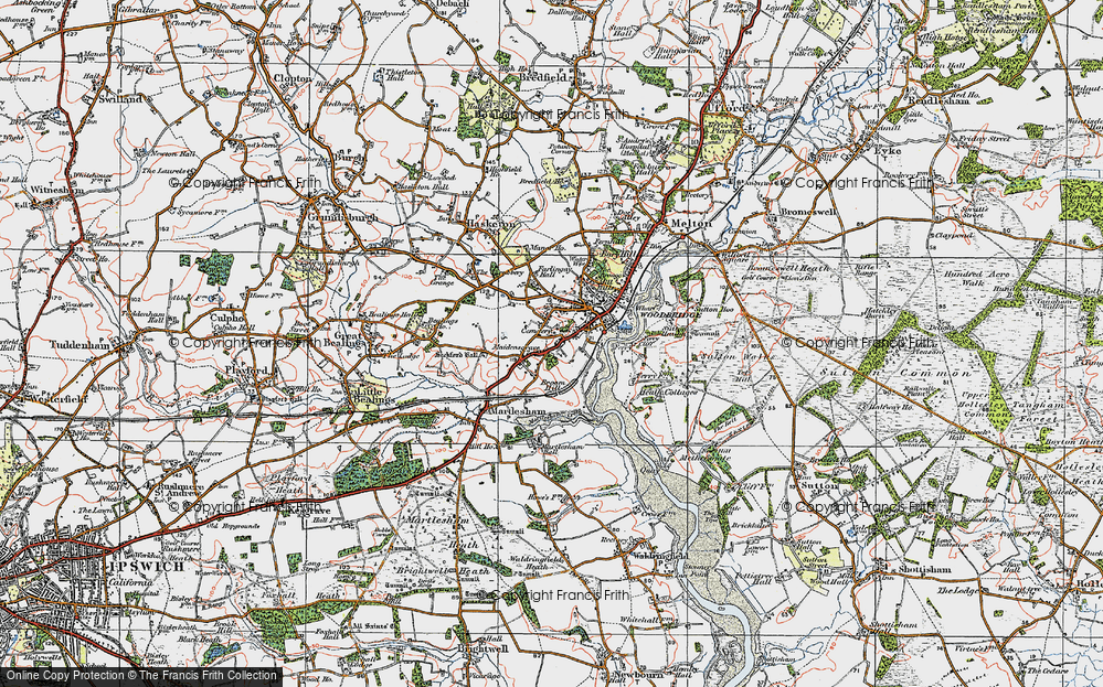 Old Map of Maidensgrave, 1921 in 1921