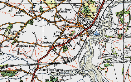 Old map of Maidensgrave in 1921