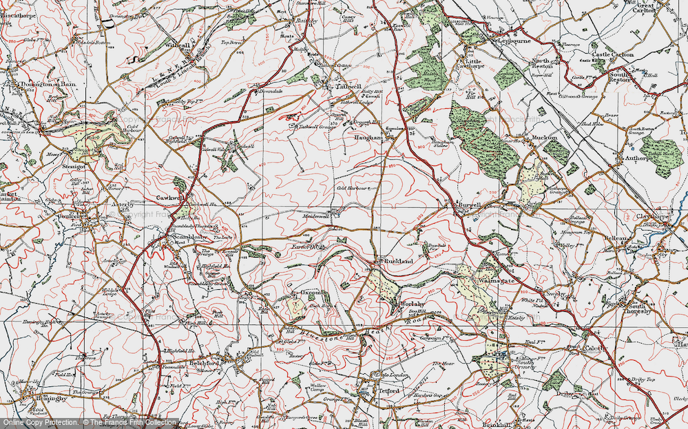 Old Map of Maidenwell, 1923 in 1923