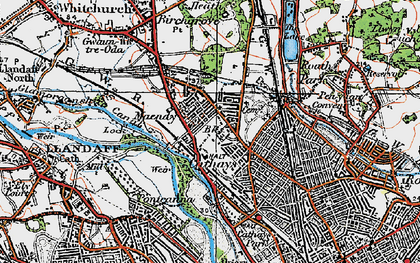 Old map of Maindy in 1919