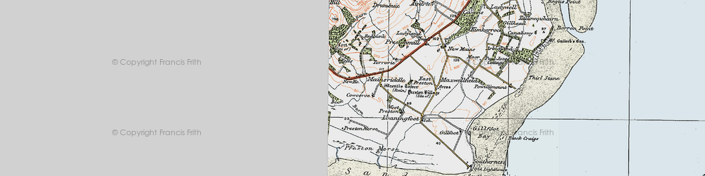 Old map of Mainsriddle in 1925