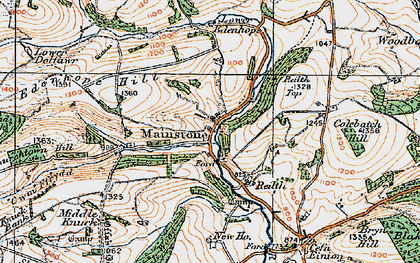 Old map of Reilth Top in 1920
