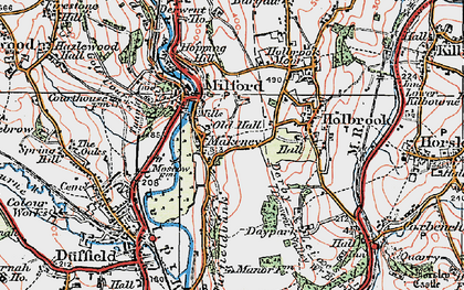 Old map of Makeney in 1921