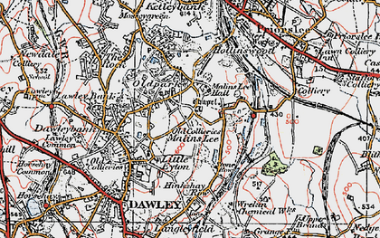 Old map of Malinslee in 1921