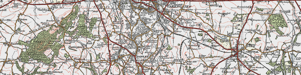 Old map of Malinslee in 1921