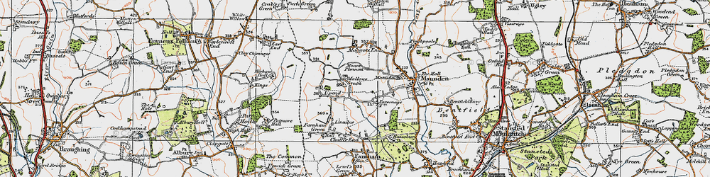 Old map of Mallows Green in 1919