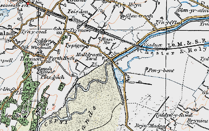 Old map of Malltraeth in 1922