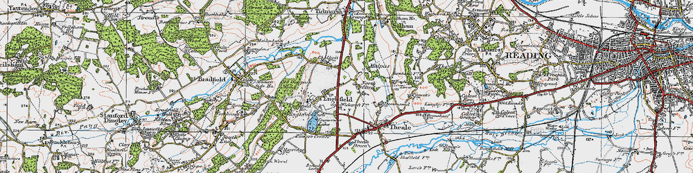 Old map of Malpas in 1919
