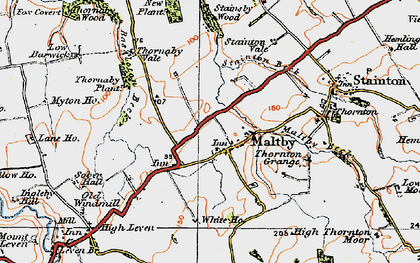 Old map of Maltby in 1925