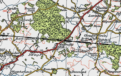 Old map of Maltman's Hill in 1921