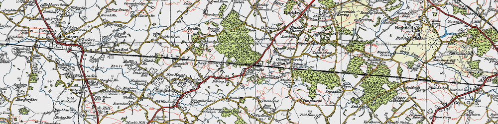 Old map of Maltman's Hill in 1921