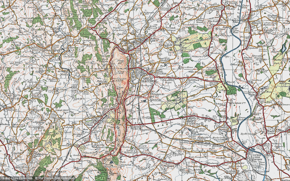 Old Map of Malvern Common, 1920 in 1920