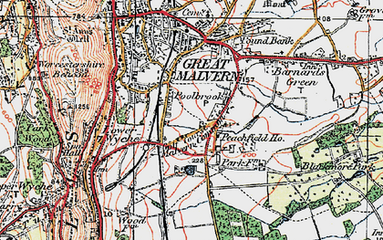 Old map of Malvern Common in 1920