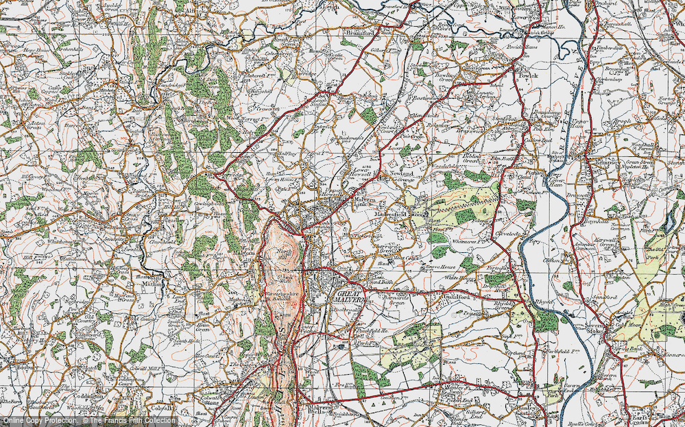 Old Map of Malvern Link, 1920 in 1920