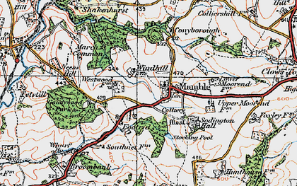 Old map of Mamble in 1920