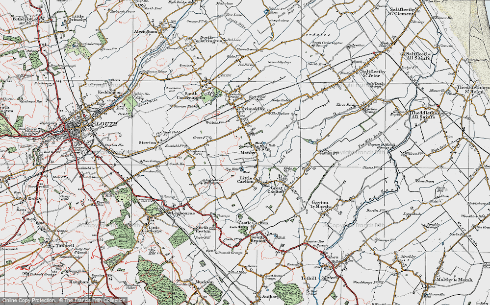 Old Map of Manby, 1923 in 1923
