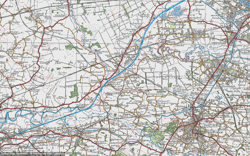 Old Map of Manchester Ship Canal, 1923 in 1923
