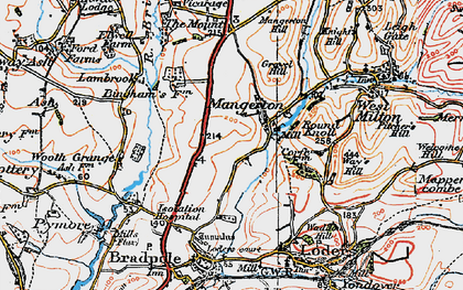 Old map of Mangerton in 1919