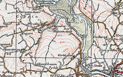 Old map of Poppit Sands in 1923