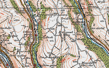 Old map of Manmoel in 1919