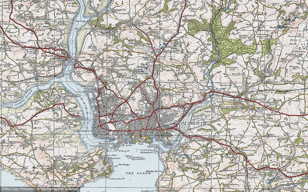 Old Map of Mannamead, 1919 in 1919