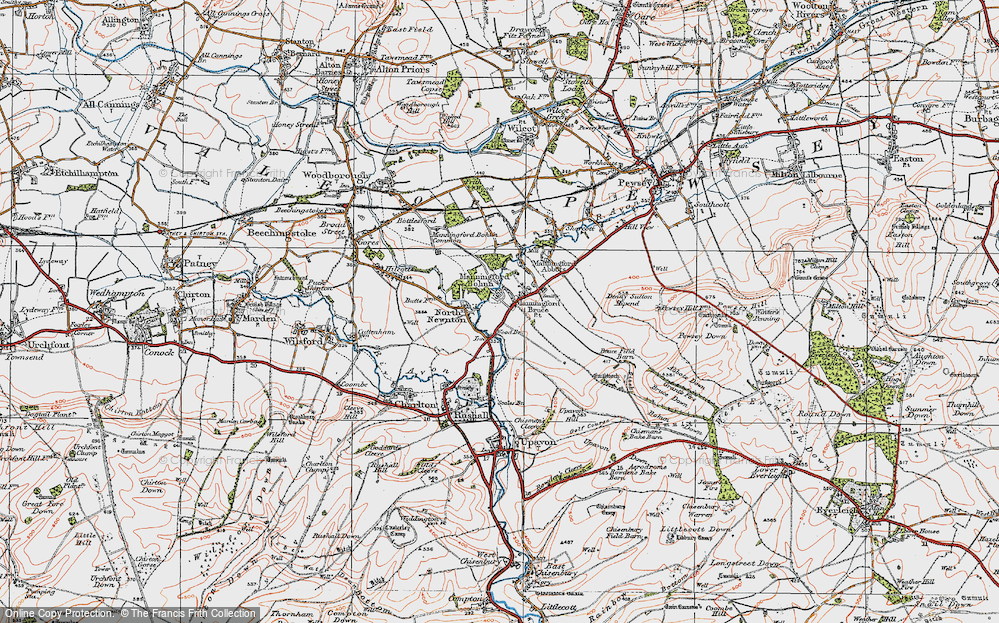 Old Map of Manningford Bohune, 1919 in 1919