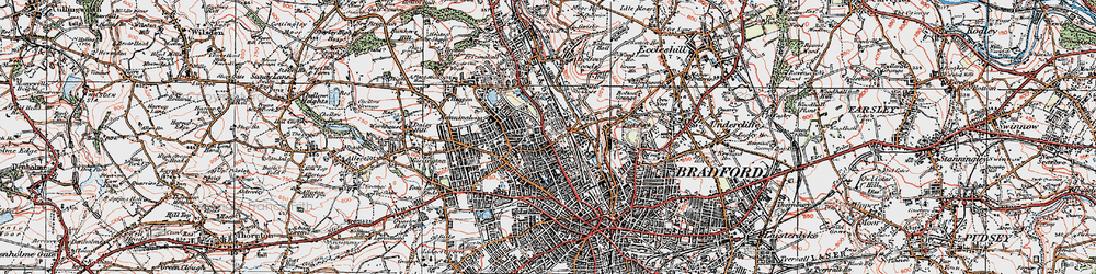 Old map of Manningham in 1925