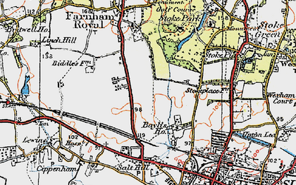 Old map of Manor Park in 1920