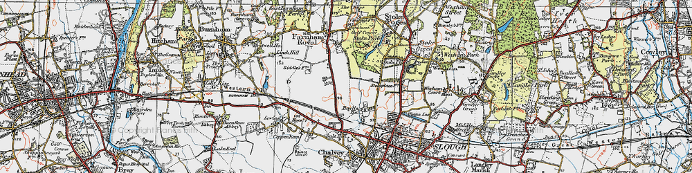Old map of Manor Park in 1920