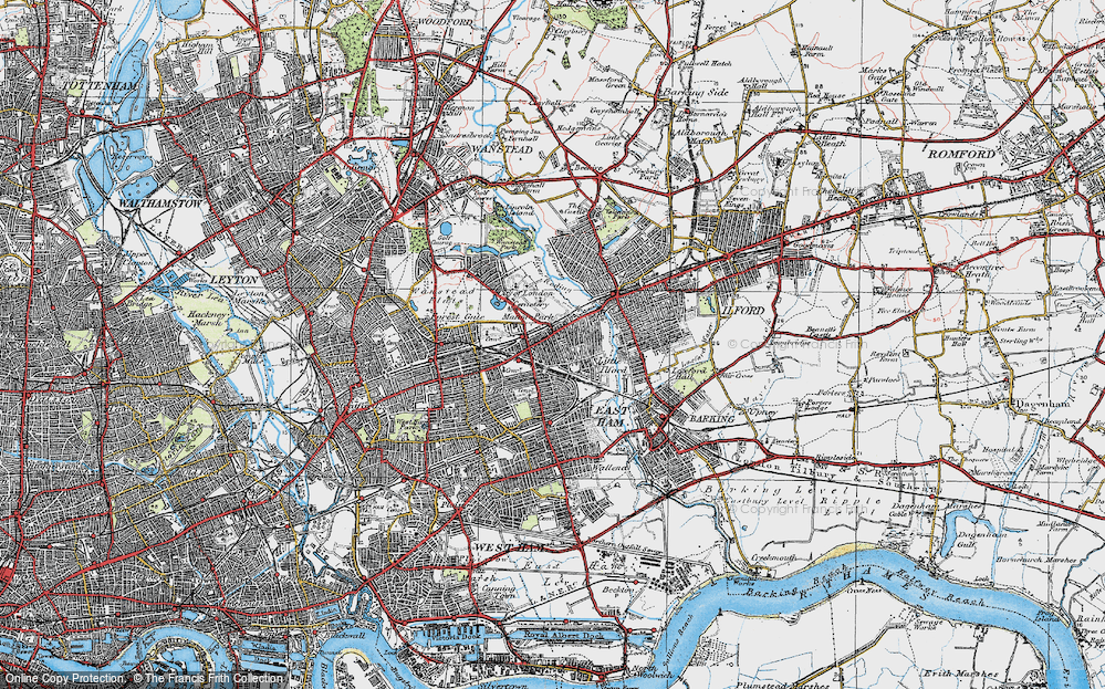 Old Map of Manor Park, 1920 in 1920