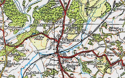 Old map of Manor Park in 1920