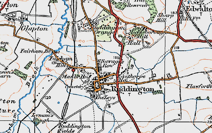 Old map of Manor Park in 1921