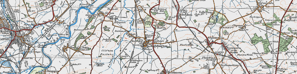 Old map of Manor Park in 1921