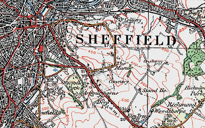 Old map of Manor Park in 1923