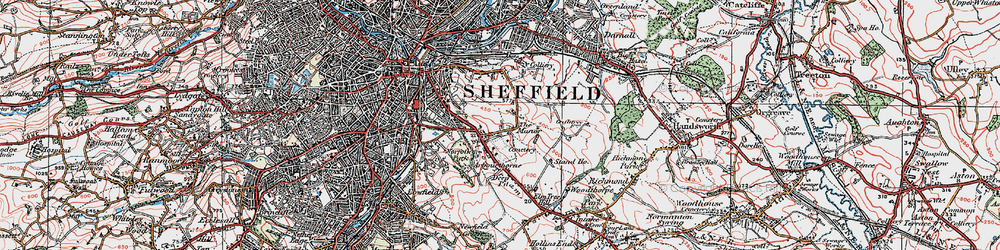 Old map of Manor Park in 1923