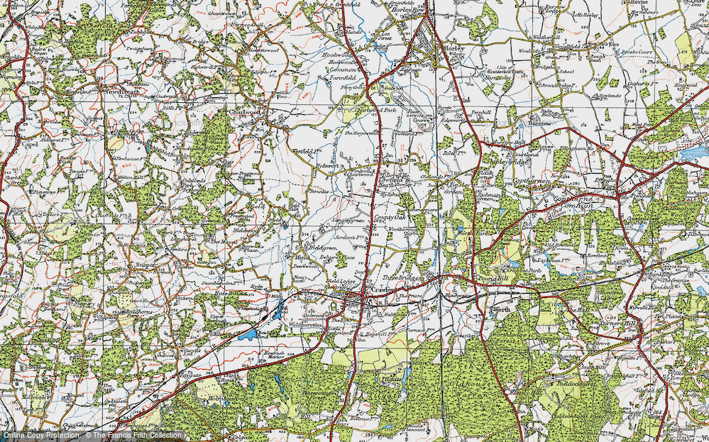 Old Map of Manor Royal, 1920 in 1920