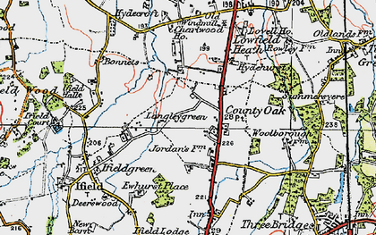 Old map of Manor Royal in 1920
